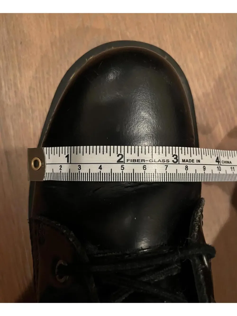 Dr. Martens Black Leather Lace-Up Platform Boots size 39